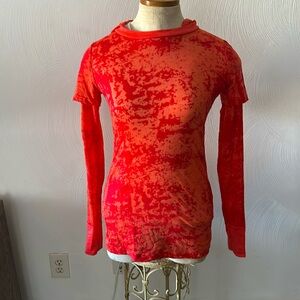 FREE PEOPLE burnout 🔥 Long sleeve hooded T Sz M